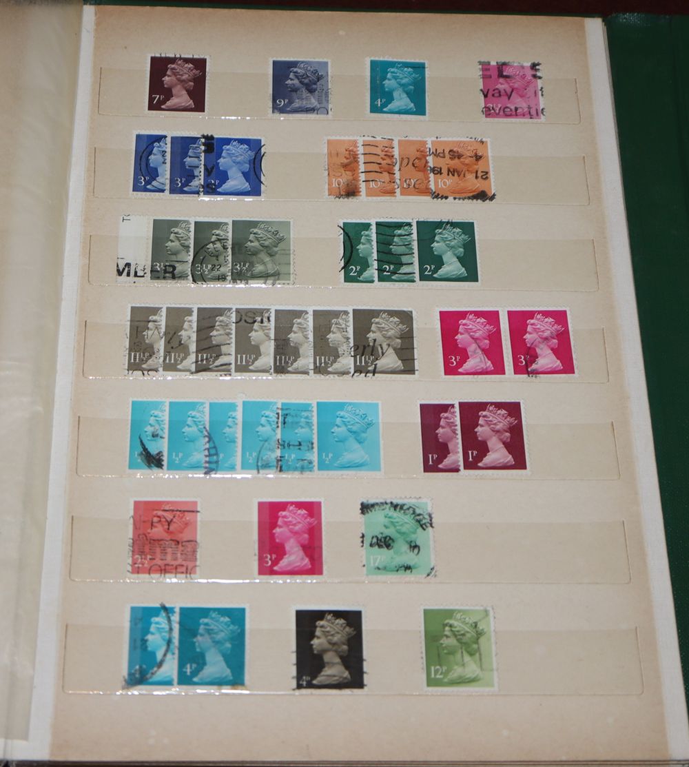 A collection of world stamps in various albums and stock books